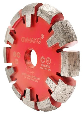 GVHAKG 120 mm Diamond Milling Disc, 17 mm Segment width Clearing Disc for Underfloor Heating Very Hard Floors (120 x 17 x 22.23 mm)
