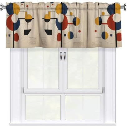 WZYWHJ Die kurzen Vorhänge von Bauhaus sind langlebig, transparent und einfach zu installieren, Maße (B x L): 52 x 18 cm