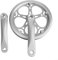 Accesorios de bicicleta plegables de aleación de aluminio con un fuerte plato 52T y disco protector (plata)