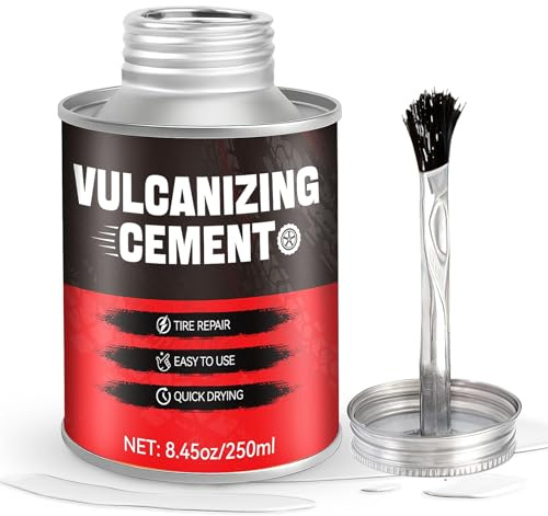 NoxGule 250ml Vulcanising Tyre Repair Glue, Puncture Repair Glue, Rubber Glue for Tyres, Waterproof and Flexible, Repairing Tire Cracks and Punctures, Suitable for Cars, Motorcycles and Bicycles