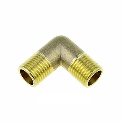 PpeiliL Raccord en T/coude en Laiton, Filetage Femelle/mâle 1/8 à 3/4, for plomberie Eau/gaz/Huile et pneumatique(3/8In Pv-mm)