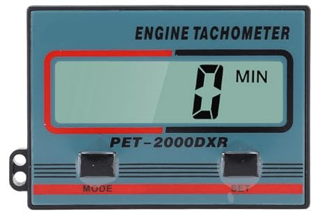AKLOSIPY Tachymètre Numérique, Tachymètre Inductif Portatif pour Tronçonneuse 100 à 30 000 Tr/min avec écran LCD et Design, pour Moteurs 2 Temps 4 Temps, Tondeuse à Gazon, Tronçonneuse,