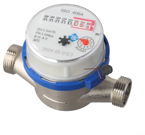Vibsky Digitaler Wasserzähler, störungsfrei, vertikal/horizontal, 1,27 x 1,9 cm Düse