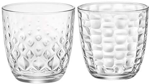 Set 12 Bicchieri (6pz Mat + 6pz Glit) Acqua bibita Bevanda 29,5cl BORMIOLI Mat Made in Italy