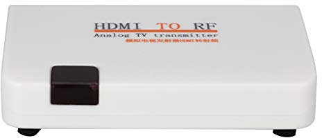 Lazmin Convertisseur Coaxial HDMI vers RF, Adaptateur Vidéo 1080P Entrée de Prise en Charge de la Résolution HDMI: 480I/480P/576I/576P/720P/720I/1080I/1080P(Prise européenne)