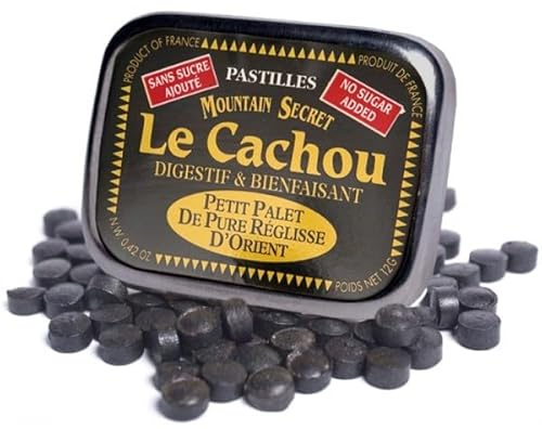 Cachou Pastilles Sans Sucre - Bonbons au Réglisse - 24 Sachets X 12 g - 288 g Total