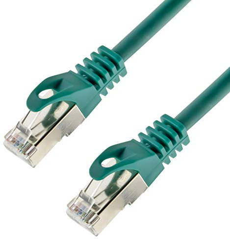 Netzwerkkabel S/FTP PIMF Cat. 7 7,50 Meter grün Patchkabel Gigabit Ethernet LAN DSL CAT7 Kabel