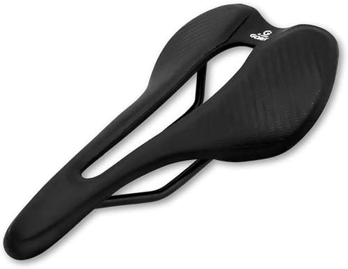 GORIX Fahrradsattel Sitz ultraleichtes bequemes Kissen mit Schiene Mountain Road Fahrrad für Männer und Frauen (GX-A215) (Schwarz)
