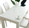 CIEEIN CIEHT Tovaglia in PVC Vetro morbido Piatto di cristallo Copertura di protezione per mobili Bianco argento Dimensioni 90 * 140cm