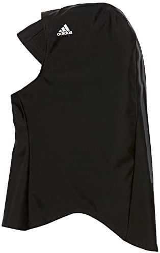 adidas Women's Primeblue Swim Hijab, Black/White, Large