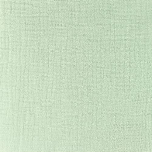Organic-Musselin-KIM-100% Bio Baumwolle-50 cm Schritte-Meterware (Hellmint-283)