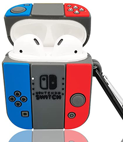 Bluetooth-Kopfhörertasche, Kompatibel mit Apple Airpods 1 & 2, Silikon Hülle Airpods Passgenau, Funny Cute 3D Cartoon Case Cover, für Teenager, Jungen, Mädchen (Nostalgische Spielekonsole)