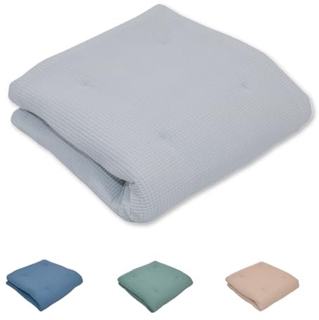 ULLENBOOM ® Baby Krabbeldecke 100x100 cm gepolstert in Grau (Made in EU) - Krabbeldecke für Baby mit 100% ÖkoTex Baumwolle, ideal als Babydecke, Laufgittereinlage & Spieldecke