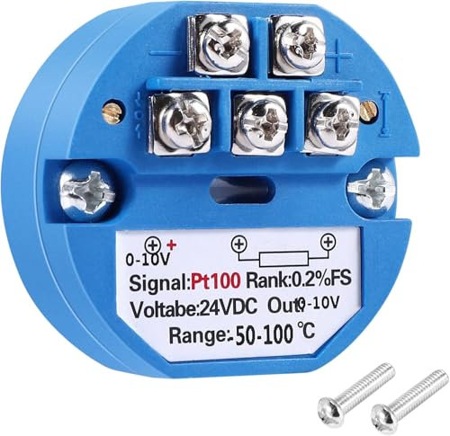 Onmancy RTD PT100 Temperaturmessumformer - DC24V, 50 bis 100 Grad, Ausgang 0-10V, hohe Präzision