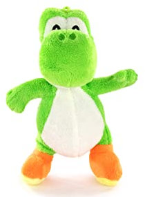Whitehouse Leisure LLP Super Mario Bros - Peluche dei Personaggi Super Mario Bros 22cm - Mario, Luigi, Toad, Yoshi, Principessa Peach, Donkey Kong - Qualità Super Soft (Yoshi)