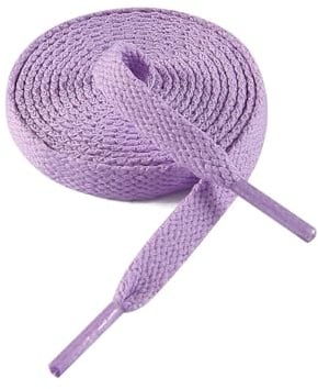VSUDO Lacets Violet Clairs Plats 180 cm pour Baskets, Lacets Chaussures Violet Clair Plat pour Sneakers - Compatible avec Nike Air Force, Adidas Stan Smith, Converse, Vans (1 Paire-Violet Clair-180cm)