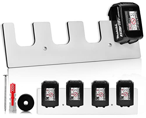 trand Wandhalterung für Makita Akku I Akkuhalter 18v/14,4v Makita inkl. Montagematerial I Akku Halterung für Werkstatt & Garage