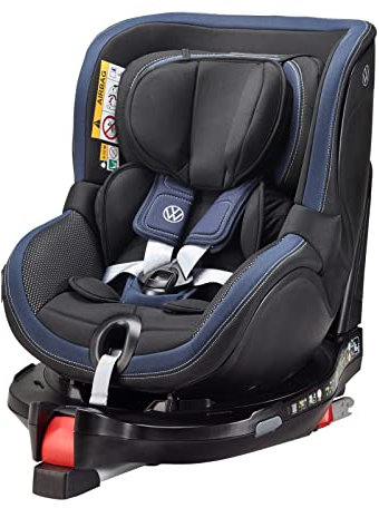 Volkswagen 11A019902 Kindersitz Babyschale i-Size Dualfix ISOFIX R129 Norm 360°-Drehfunktion, im VW Design, blau/schwarz