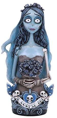 Nemesis Now Official Corpse Bride Emily Bust, 29.3cm, Resin, Blue, Officially Licensed Merchandise, Collectible Emily Bust, Cast in the Finest Resin, Hand-Painted