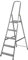 PROREGAL Metal Single Giraffe Einseitige-Metall-Bügelleiter | 6 Stufen | HxB 197x49cm | 125kg Tragkraft | Leiter, Stahlleiter, Trittleiter, Stufenleiter, Stehleiter, Haushaltsleiter