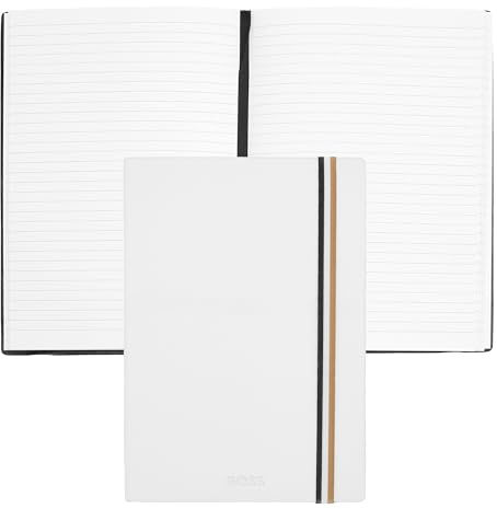 Hugo Boss Notizbuch Iconic A5 (Liniert, White)