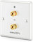 deleyCON Wall Socket for Multimedia Speakers Junction Box Wall Plate with Banana Sockets for 1 Speaker (Red/Black) - Surround Sound System Home Cinema