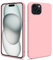 HSP - Custodia per Apple iPhone 15 Plus, resistente alla polvere, in silicone TPU di alta qualità, antigraffio, antiurto, protezione per la fotocamera, su misura, sottile, opaca, rosa