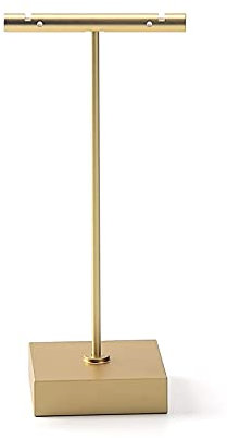 GRFIT Schmuckständer Gold-Metall-T-Bar-Schmuck-Anzeigen-Ständer, Ohrring- und Halsketten-Rack-Organisator, 5-Zoll-Höhenzähler-Anzeigehalter for Showcase Schmuckhalter (Size : Talla �nica)