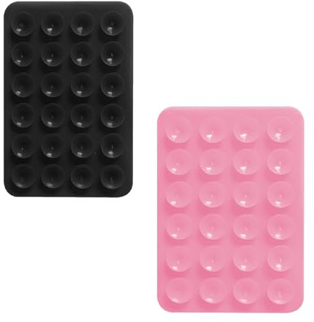 Huasean Supports De Téléphone À Ventouse en Silicone, Support Adhésif pour Coque De Téléphone À Ventouse en Silicone, Support À Forte Adhérence pour Les Téléphones Portables
