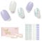 NAILOG Semi Cured Gel Nail Strips, 34 pcs Salon-Quality Gel Nail Stickers, Long Lasting Nail Wraps for Women with Soft Gel Finish, Innocent