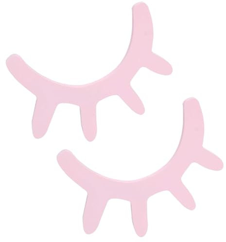 BOBOZHONG Wimpern-Wandaufkleber, niedliche Holz-Wimpern-Wandaufkleber, Schlafaugen, Wandaufkleber für Kinderzimmer, Baby, Schlafzimmer, Wohnzimmer, Kunstdekoration, Rosa, 2 Stück