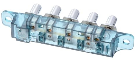 QUARKZMAN AC 250V 4A 5 Pulsante Interruttore a Tastiera Tipo Piano per Cappa da Cucina, [Tono Argento, Grigio]