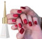 GEEWHILE Jelly Cat Eye Gel Nail Polish, Red Glitter Crystal Magnetic Soak Off UV/LED for Nail Art Manicure Salon DIY at Home