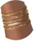 Goiern 5er Ketten Armband für Damen - 14K Vergoldeter Twist Kettenarmbänder Set mit Verstellbaren Armbänder - Silber, Gold | Damen/Mädchen