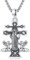 XIXLES Saint Benedict Halskette Sterling Silber Caravaca Kreuz Halskette für Männer Frauen gesegnet St. Benedikt Anhänger große Amulett Caravaca Kreuz Anhänger Halsketten Talisman Schmuck Geschenke