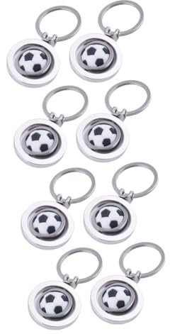 HANABASS 2sätze Teiliges Kreative Rotierbare Fußball Schlüsselanhänger Für Handtasche Handy Langlebig Aus Stahlfarbe