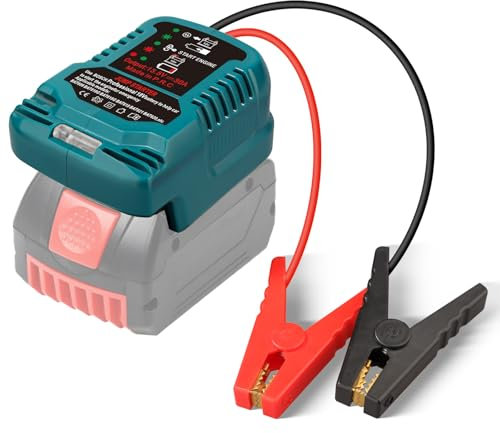 TPDL Starthilfe Powerbank für Bosch Professional 18V System GBA Akku, Batterie Jump Starter mit Starthilfekabel kompatibel mit Bosch 18V GBA Akku auf für 12V Fahrzeuge