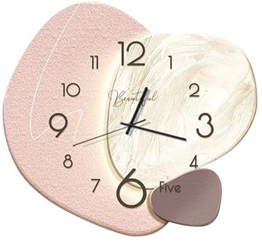 Ergocar Wanduhr, Kreative, Geräuschlose, Moderne, Nordische Aus Kristallinem Porzellan, Batteriebetriebene Dekoration Für Schule, Wohnzimmer, Küche, Büro