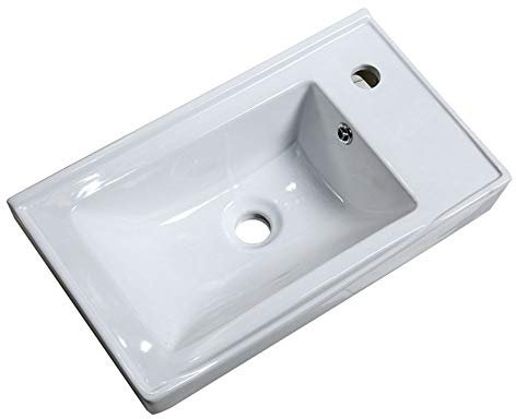 Waschbecken Keramik Waschbecken Kombinationsschrank Bad Toilette Aufsatzwaschbecken Keramik Waschbecken Waschbecken Integriertes Waschbecken Mit Wasserhahn Einfache Installation(White)