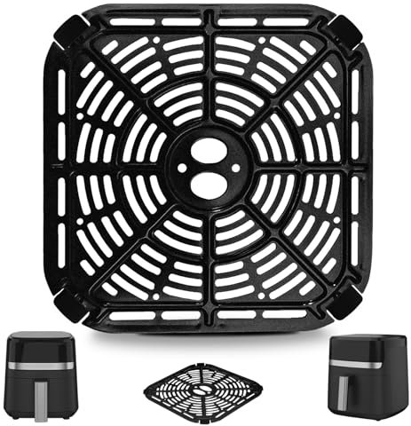 GWYXC Air fryer Replacement Parts for BLACK+DECKER Purify 6QT Air Fryer, 8.1’’×8.1’’Air Fryer Grill Pan Grill Plate Crisper Plate Accessories Tray Rack