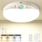 zemty Rechargeable Motion Sensor Ceiling Light with Remote, 6.3in LED Ceiling Light with Motion Sensor, Dimmable LED Ceiling Lights 3000K/4000K/6500K for Shed, Loft, Stairs, Hallway 2 Pack