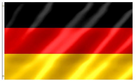 Deutschland Flagge 90x150 cm Deutsch Fahne mit Messing-Ösen für Sportveranstaltungen, Partys, Paraden Draußen Deko