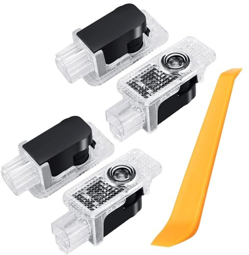 CERICAI Car Door Logo Projector Light, 4 PCS LED Car Welcome Lights Compatible for A1/A3/A4/A5/A6/A7/A8/Q2/Q3/Q4/Q5/Q6/Q7/Q8/TT/S1/S3/S4/S5/S6/S7/S8/3/5/6/7/X1/X2/X3/X4/X5/X6/X7/Z/M/GT Series