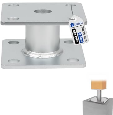 GeZu Impex Post Support 100 x 100 mm Hot Dip Galvanised Set of 8 Holder Elevated Base