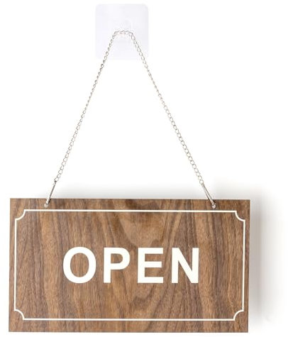 Aspire Open Closed Schild, Holz offene Schilder für Wirtschaft, Büro -Türschilder, Therapiebürodekoration