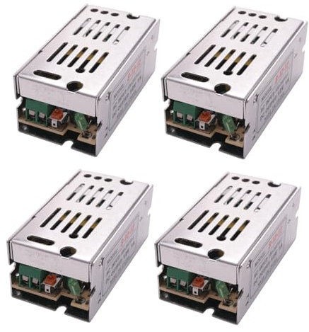 GIWFBQTR 4X Fuente de Alimentacion de Transformador de Tension AC 110/220V A DC 12V 1A Plata