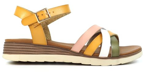 Ladies Karla Mustard Sandal 6 Yellow