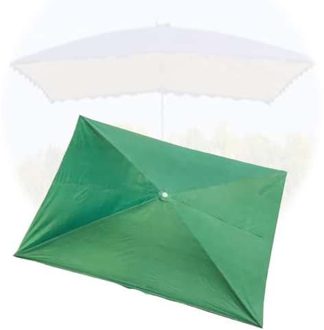 MACAGGTNTU Toile Rectangulaire De Rechange pour Parasol Déporté 300x200cm/10'x6.5', 6 Baleines, Auvent pour Jardin (Green)