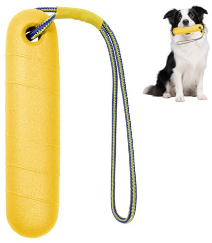 Hundespielzeug, Wasserspielzeug Hund, 22 cm Wasser Interaktives Hundespielzeug, Spielzeug Hund, Hundespiel Wasserspielzeug mit Nylon Rope, Hunde Wasserspielzeug für Mittelgroße, Große Hunde (Gelb)