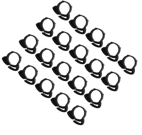 Zilimontt 20 morsetti a cricchetto in plastica a scatto in nylon per tubi da giardino con diametro di 16 mm/Ø 20 mm, colore nero, connessione sicura del sistema di irrigazione (φ16 mm)